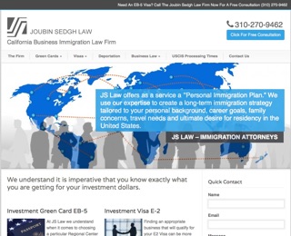 Immigration Attorney web Design